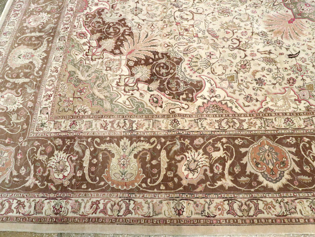 Antique Persian Tabriz Carpet, No.13660 - Staging