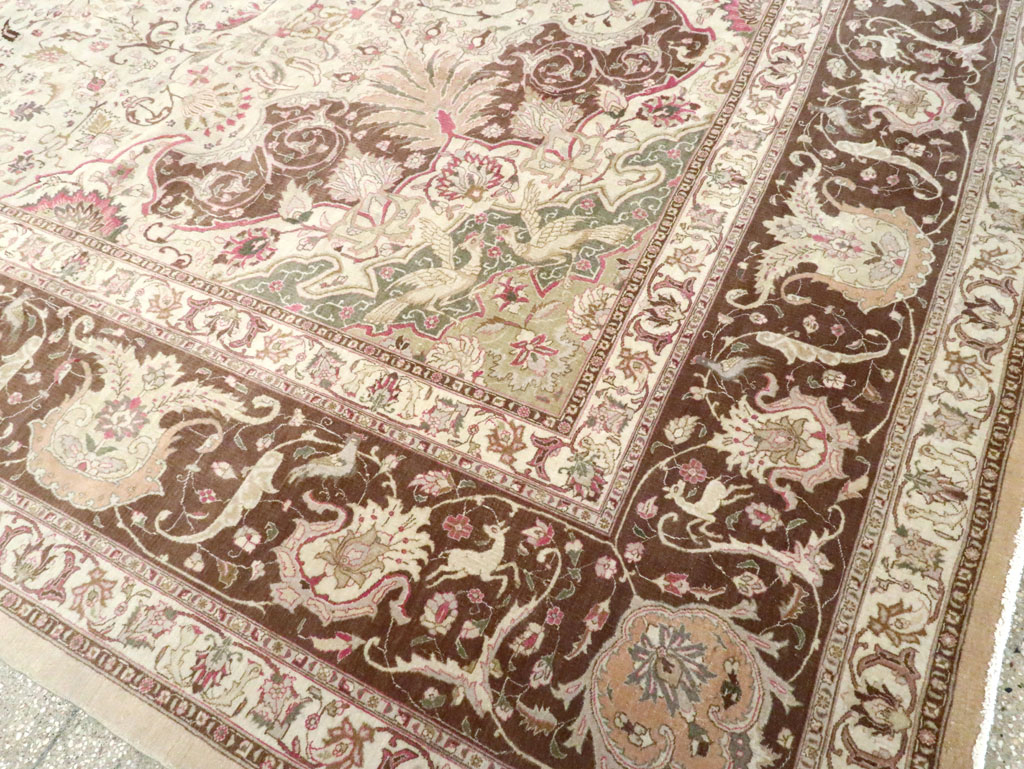Antique Persian Tabriz Carpet, No.13660 - Staging