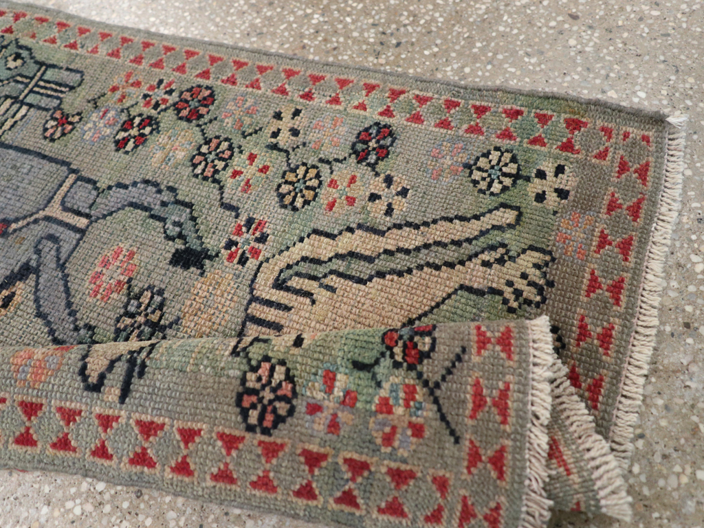 Antique Persian Malayer Pictorial Rug (Pair: 1 of 2), No.13667 - Staging