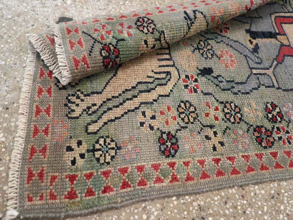 Antique Persian Malayer Pictorial Rug (Pair: 1 of 2), No.13667 - Staging