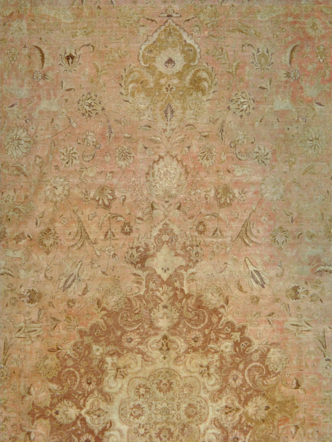 Vintage Persian Tabriz Carpet, No.13693 - Staging