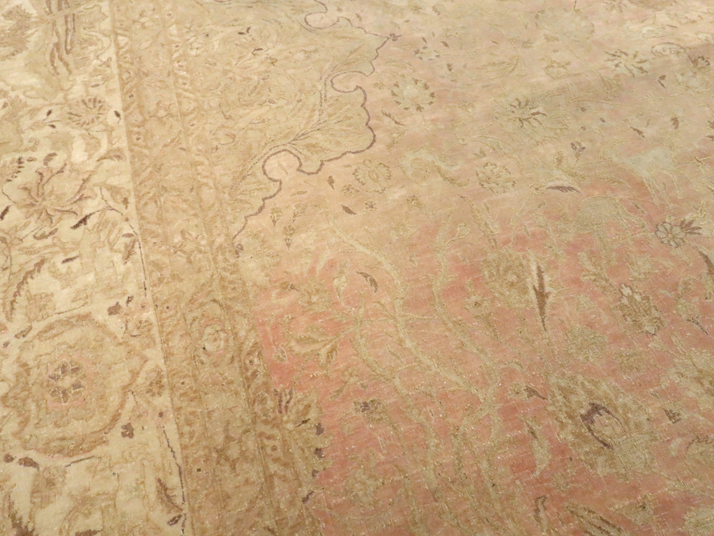 Vintage Persian Tabriz Carpet, No.13693 - Staging