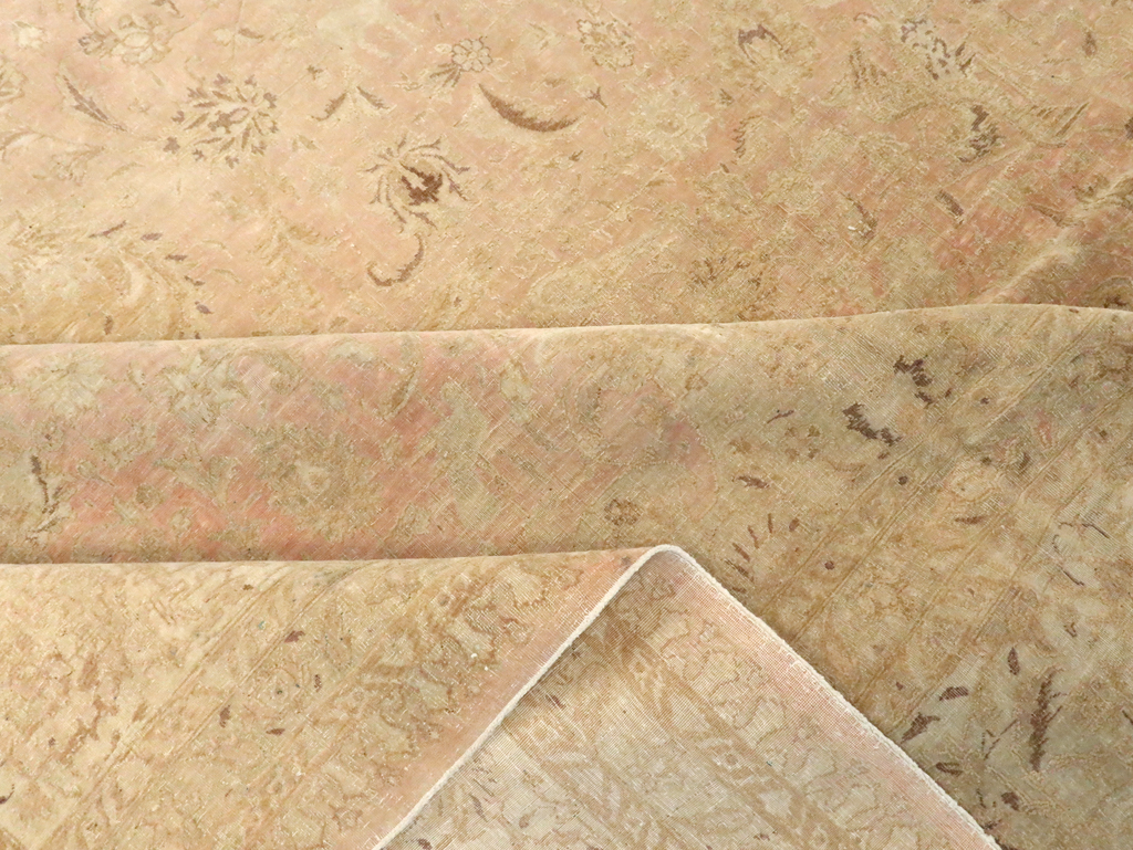 Vintage Persian Tabriz Carpet, No.13693 - Staging