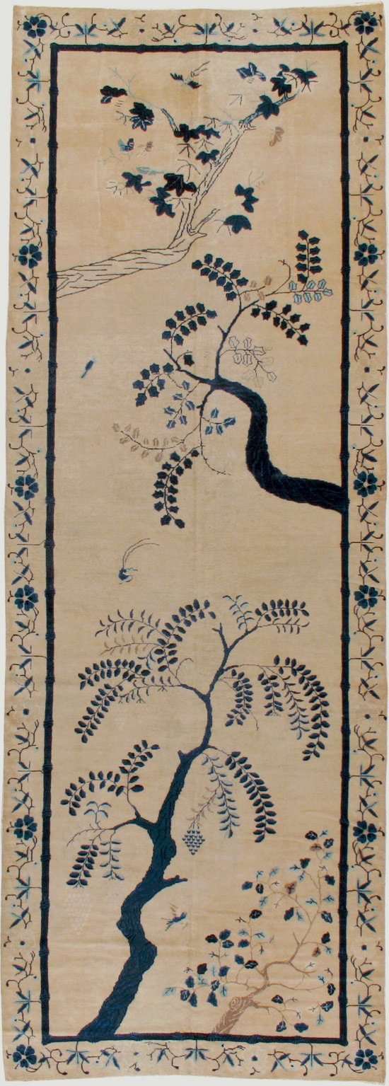 Antique Chinese Peking Wide Gallery Runner, No.13708 - Staging