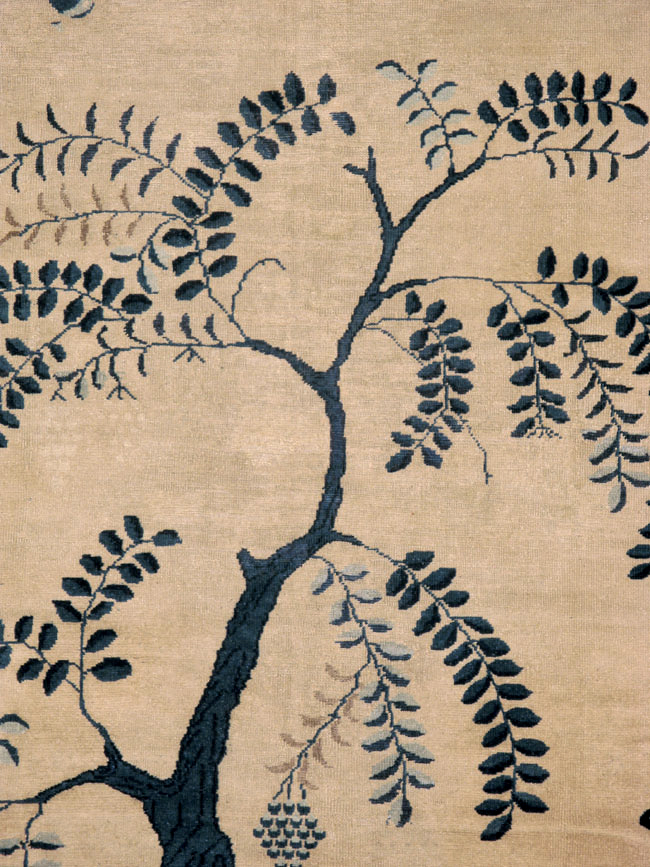 Antique Chinese Peking Wide Gallery Runner, No.13708 - Staging