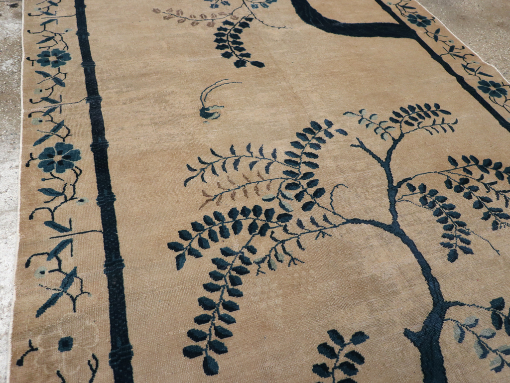 Antique Chinese Peking Wide Gallery Runner, No.13708 - Staging