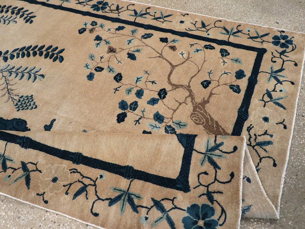 Antique Chinese Peking Wide Gallery Runner, No.13708 - Staging