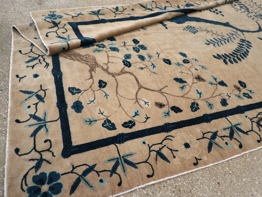 Antique Chinese Peking Wide Gallery Runner, No.13708 - Staging