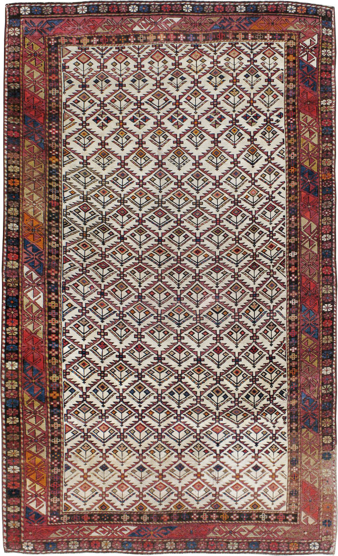 Antique Caucasian Shirvan Rug, No.13718 - Staging