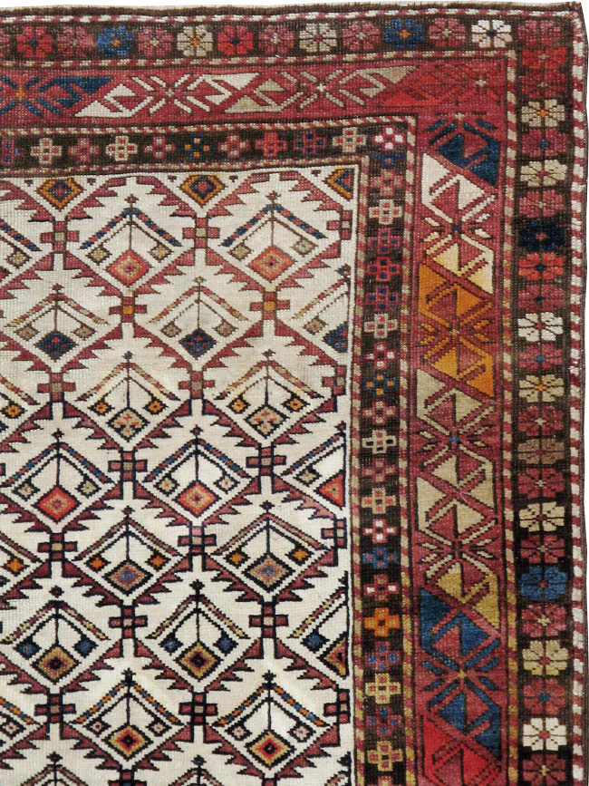 Antique Caucasian Shirvan Rug, No.13718 - Staging