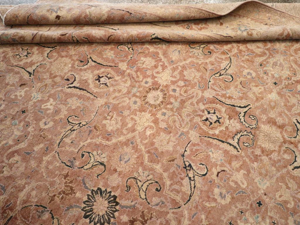 Antique Persian Tabriz Carpet, No.13724 - Staging