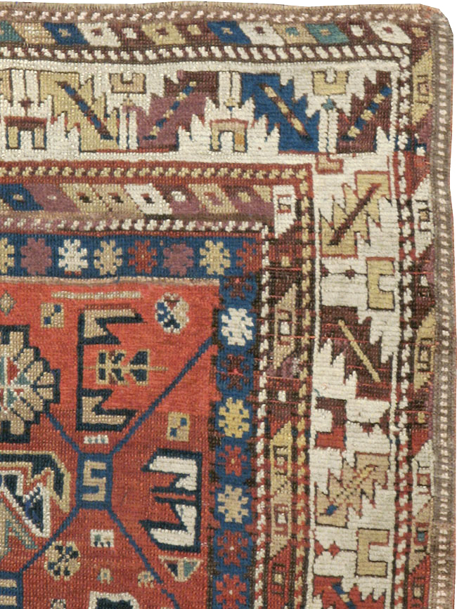 Antique Caucasian Kazak Rug, No.13745 - Staging