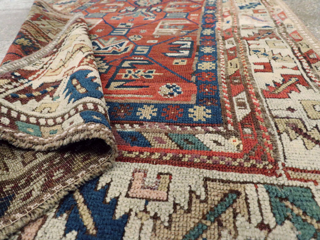 Antique Caucasian Kazak Rug, No.13745 - Staging