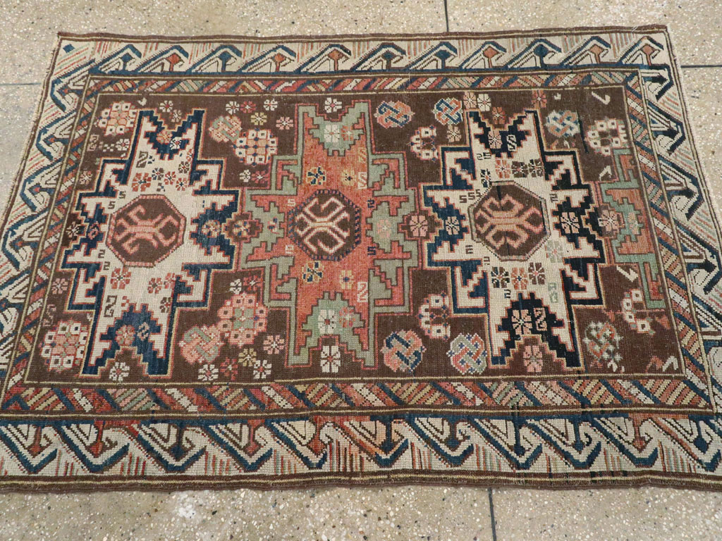 Antique  Caucasian Zeychur Kuba Rug, No.13762 - Staging