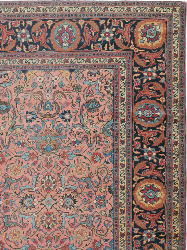 Antique Persian Tabriz Carpet, No.13788 - Staging