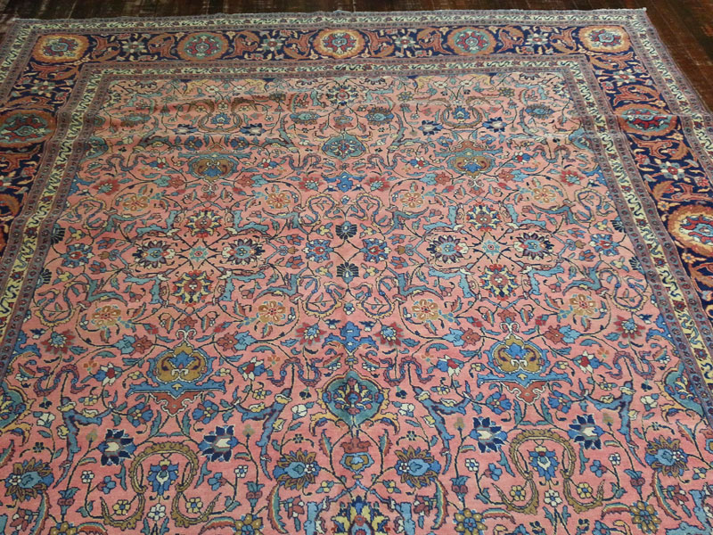 Antique Persian Tabriz Carpet, No.13788 - Staging