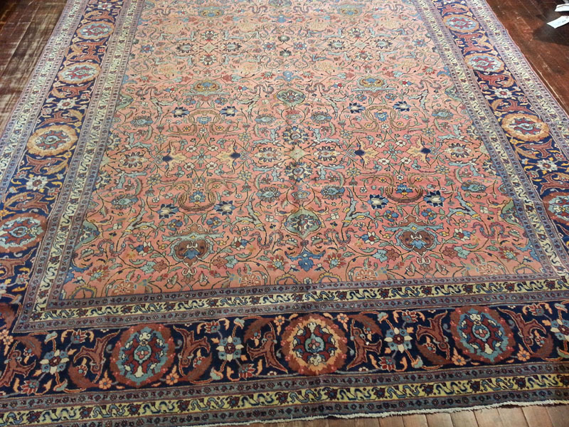 Antique Persian Tabriz Carpet, No.13788 - Staging
