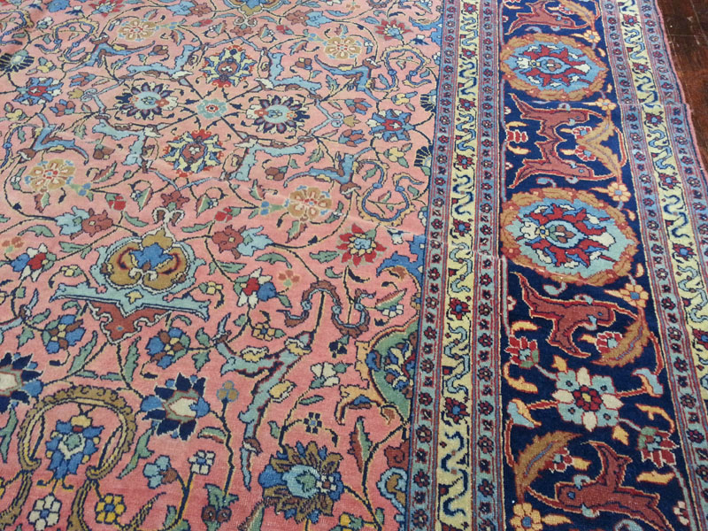 Antique Persian Tabriz Carpet, No.13788 - Staging