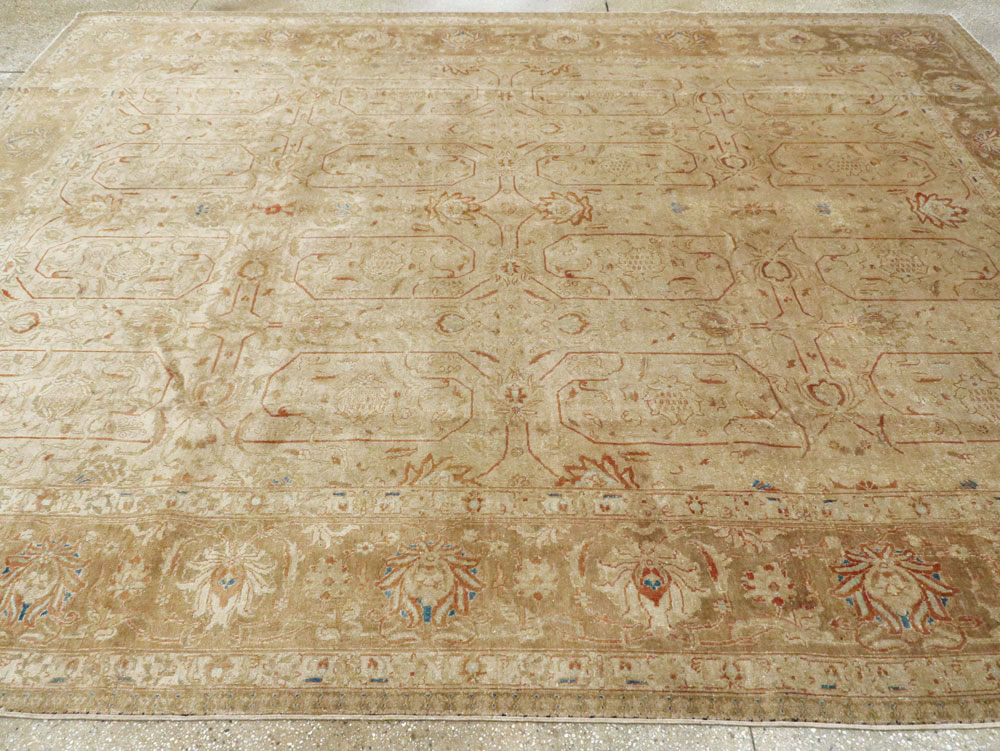 Vintage Persian Tabriz Carpet, No.13806 - Staging