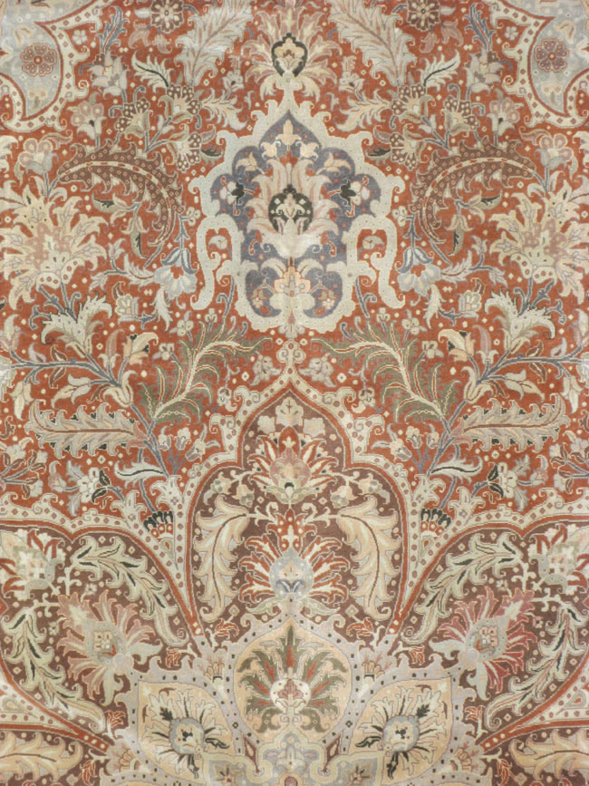Vintage Persian Tabirz Carpet, No.13815 - Staging