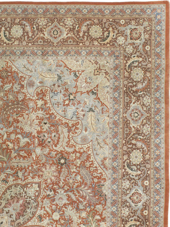 Vintage Persian Tabirz Carpet, No.13815 - Staging