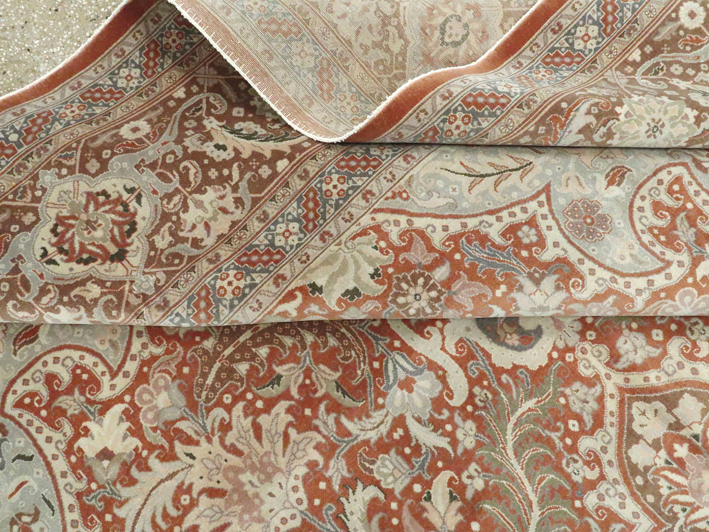 Vintage Persian Tabirz Carpet, No.13815 - Staging