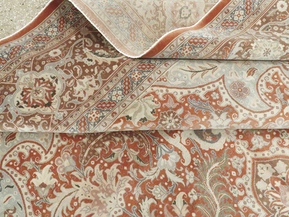 Vintage Persian Tabirz Carpet, No.13815 - Staging