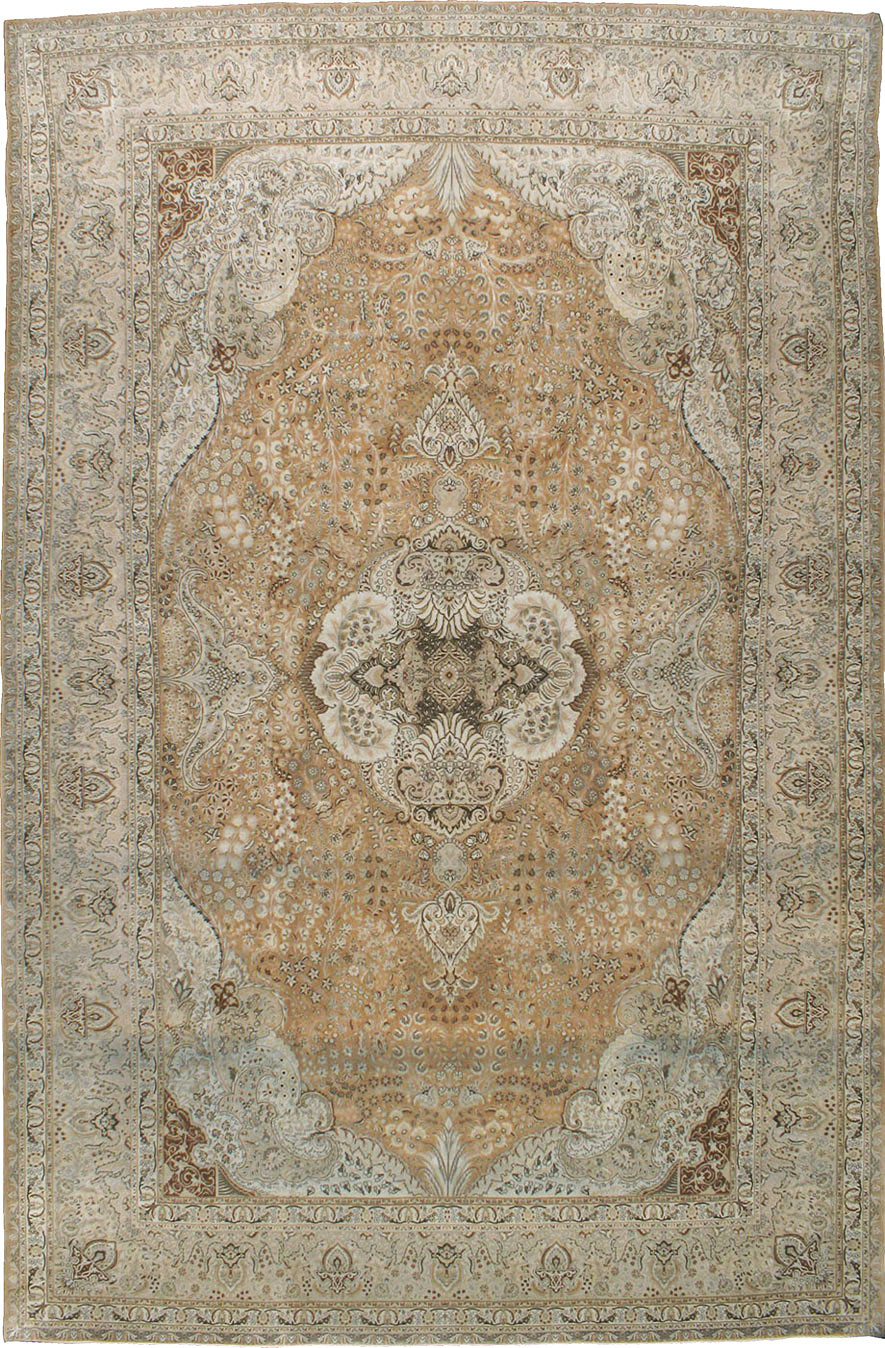 Vintage Tabriz Persian Carpet, No.13818 - Staging