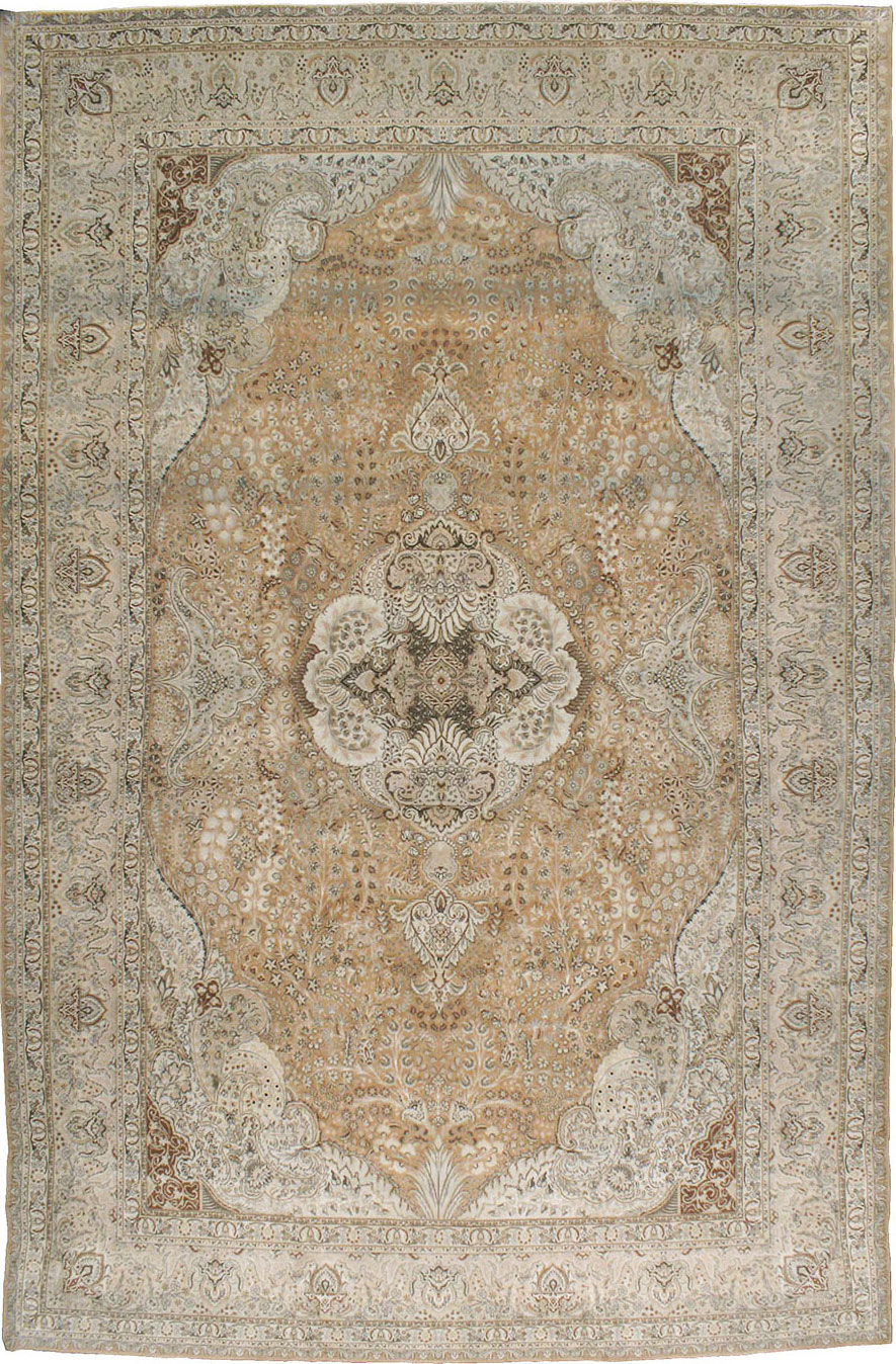 Vintage Tabriz Persian Carpet, No.13818 - Staging