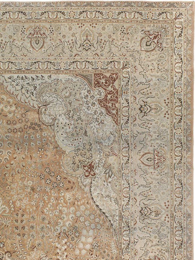 Vintage Tabriz Persian Carpet, No.13818 - Staging