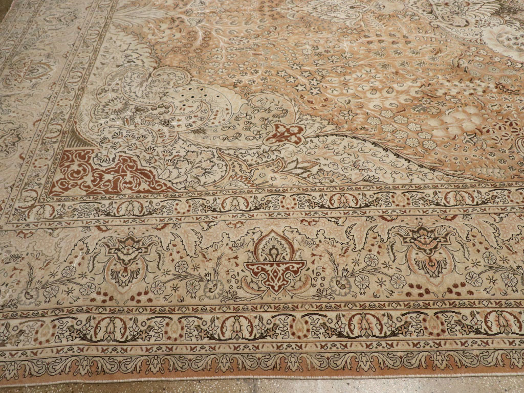 Vintage Tabriz Persian Carpet, No.13818 - Staging