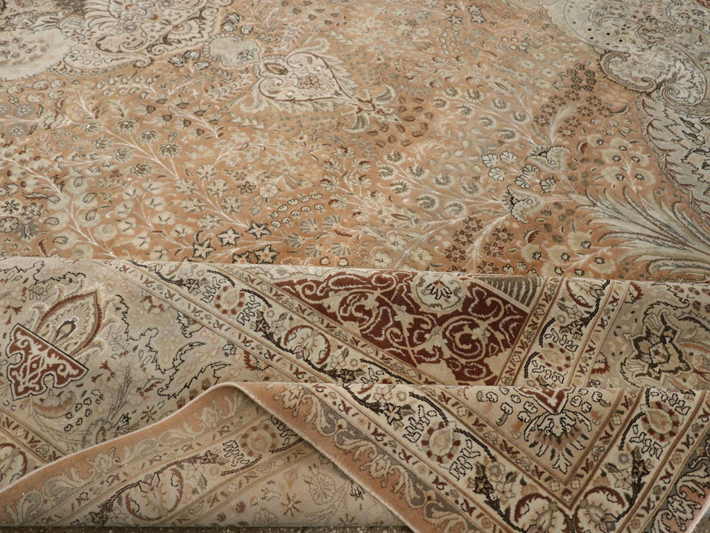 Vintage Tabriz Persian Carpet, No.13818 - Staging