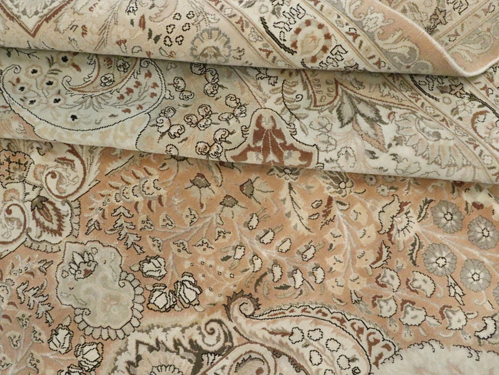 Vintage Tabriz Persian Carpet, No.13818 - Staging