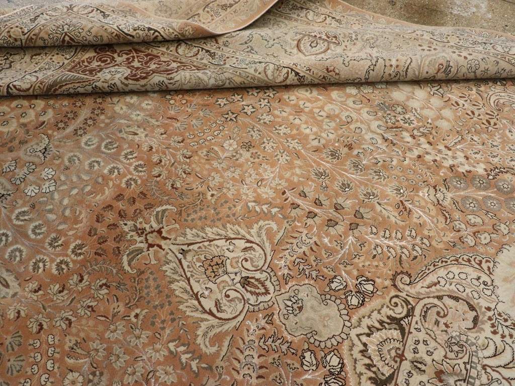 Vintage Tabriz Persian Carpet, No.13818 - Staging