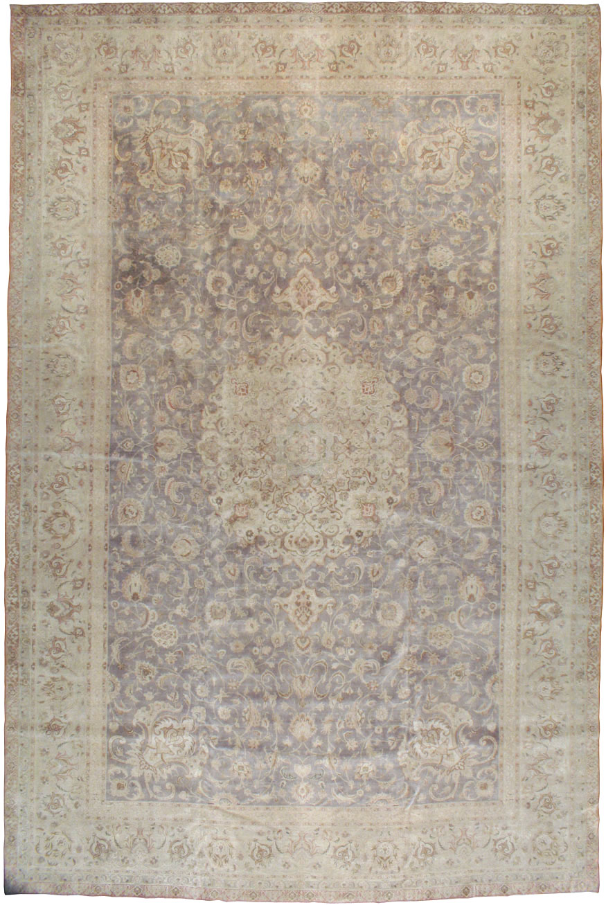Vintage Persian Tabriz Carpet, No.13819 - Staging