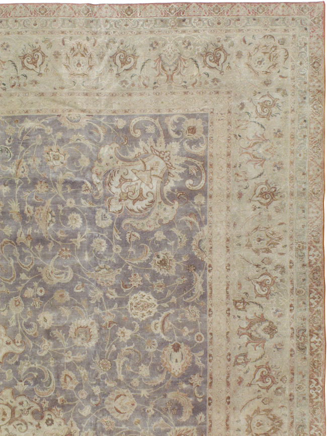 Vintage Persian Tabriz Carpet, No.13819 - Staging