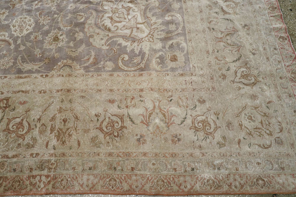Vintage Persian Tabriz Carpet, No.13819 - Staging