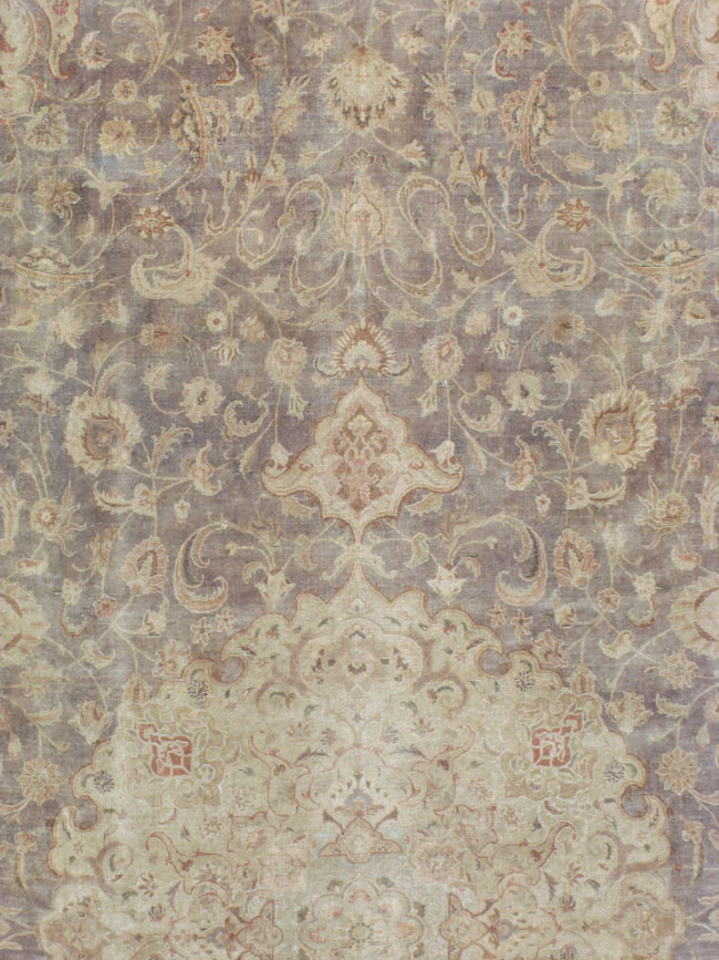 Vintage Persian Tabriz Carpet, No.13819 - Staging