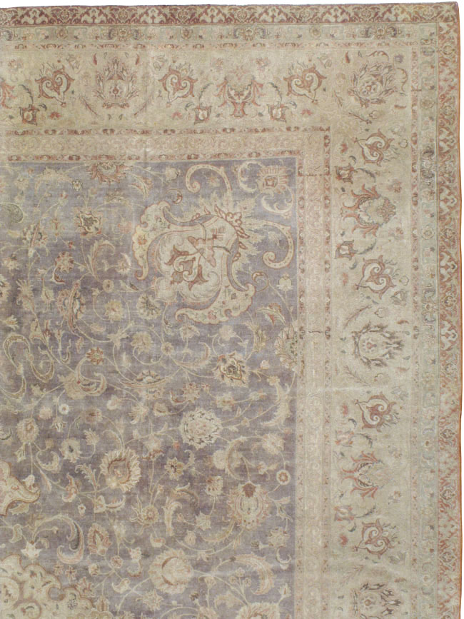 Vintage Persian Tabriz Carpet, No.13819 - Staging