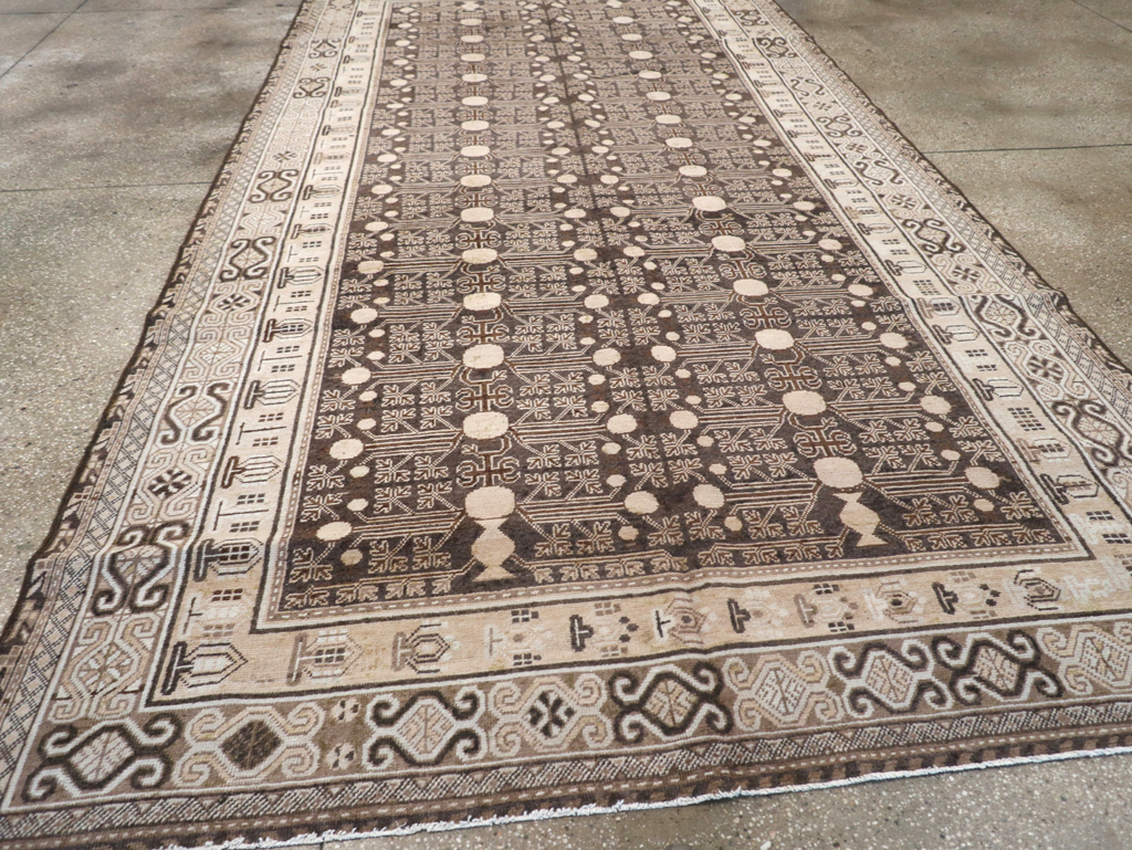 Antique East Turkestan Khotan Rug, No.13824 - Staging