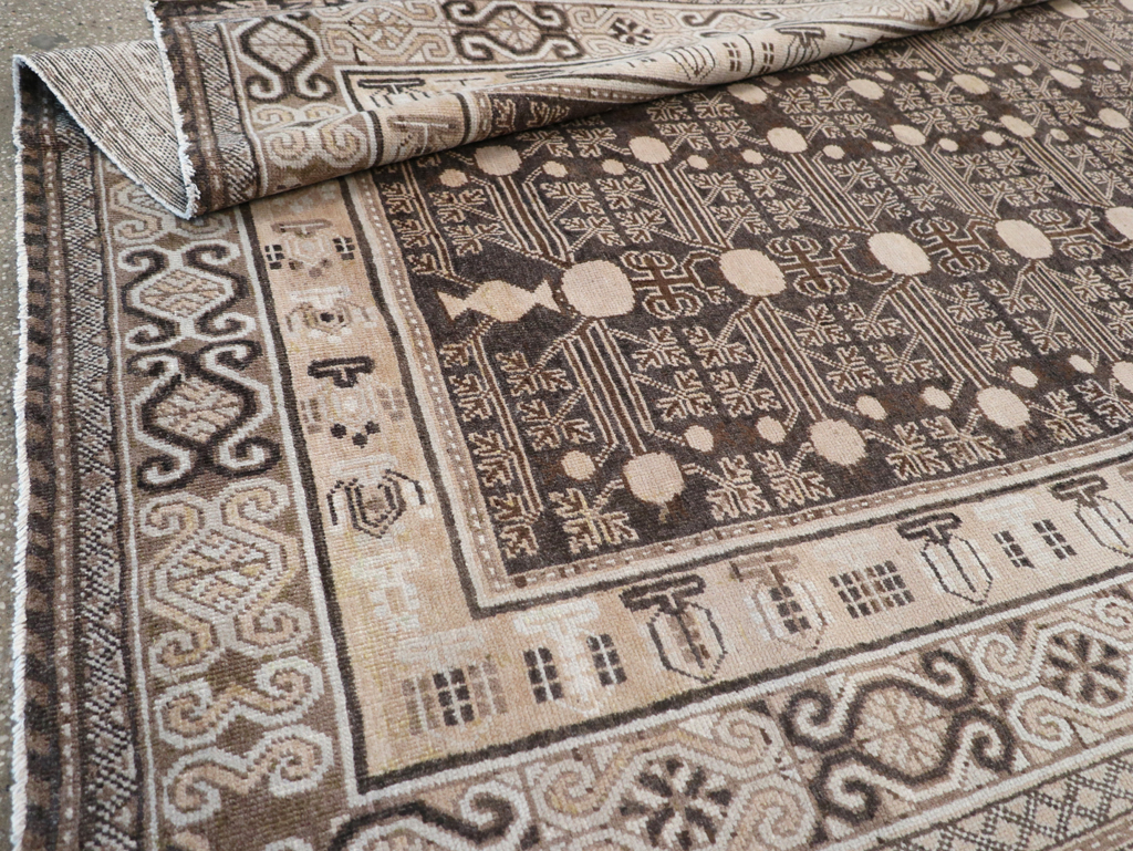 Antique East Turkestan Khotan Rug, No.13824 - Staging