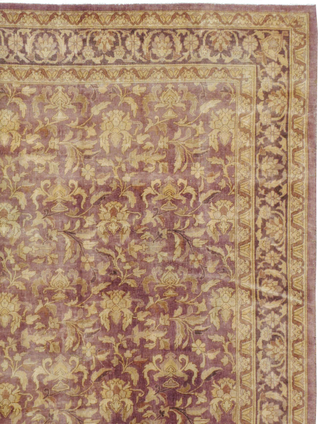 Vintage Indian Lahore Carpet, No.13838 - Staging