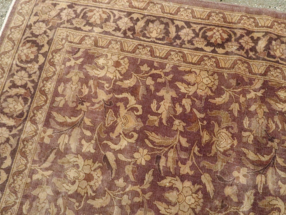 Vintage Indian Lahore Carpet, No.13838 - Staging