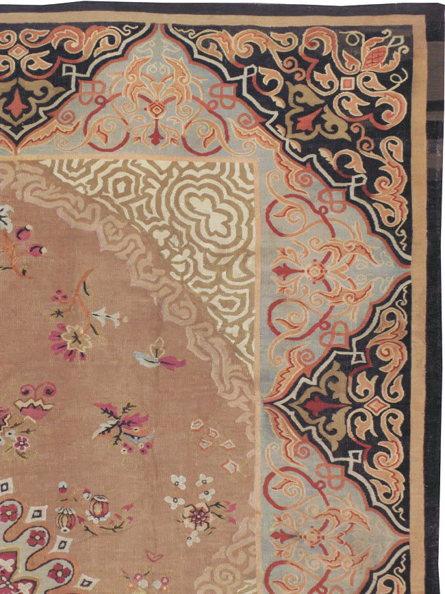 Antique French Aubusson Carpet, No.13841 - Staging