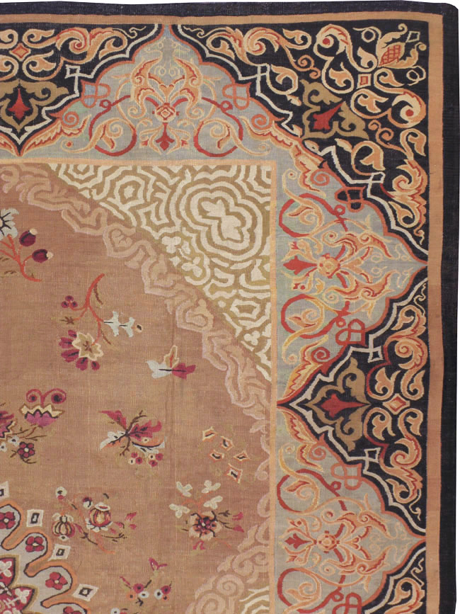 Antique French Aubusson Carpet, No.13841 - Staging