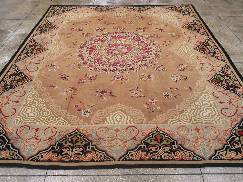 Antique French Aubusson Carpet, No.13841 - Staging