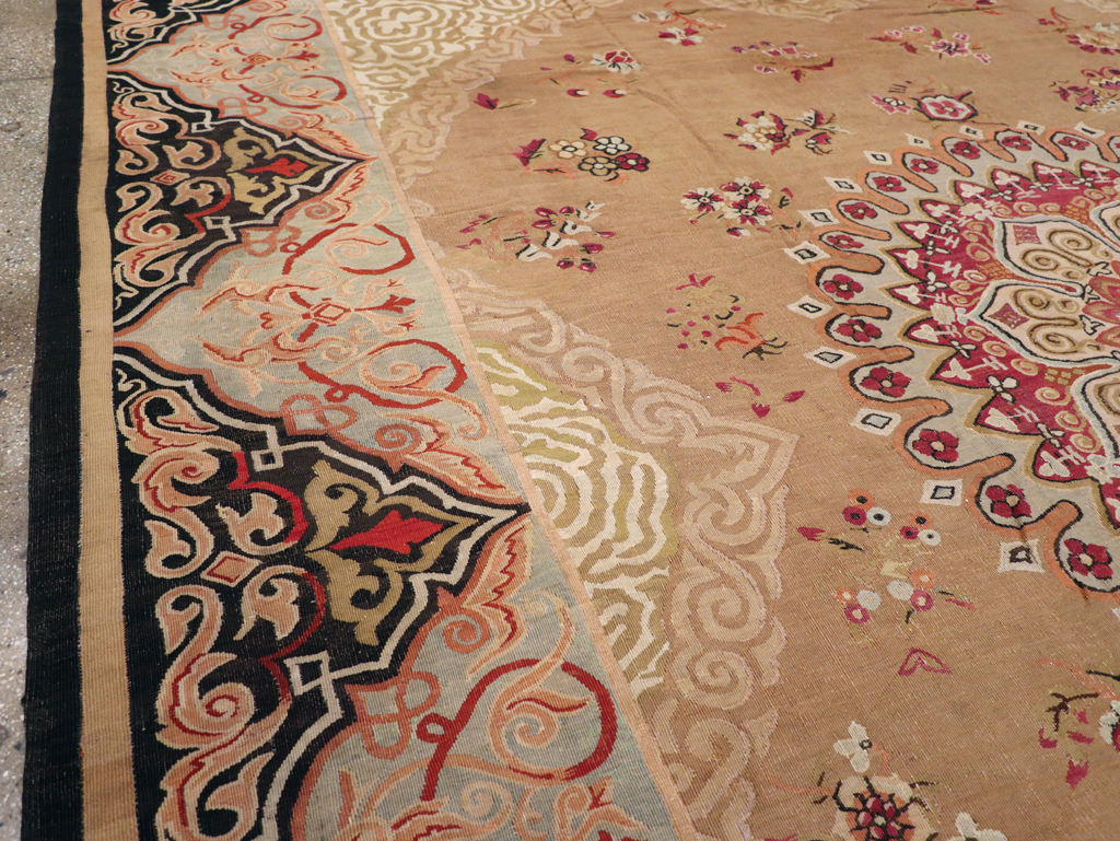 Antique French Aubusson Carpet, No.13841 - Staging