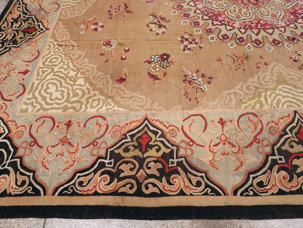 Antique French Aubusson Carpet, No.13841 - Staging