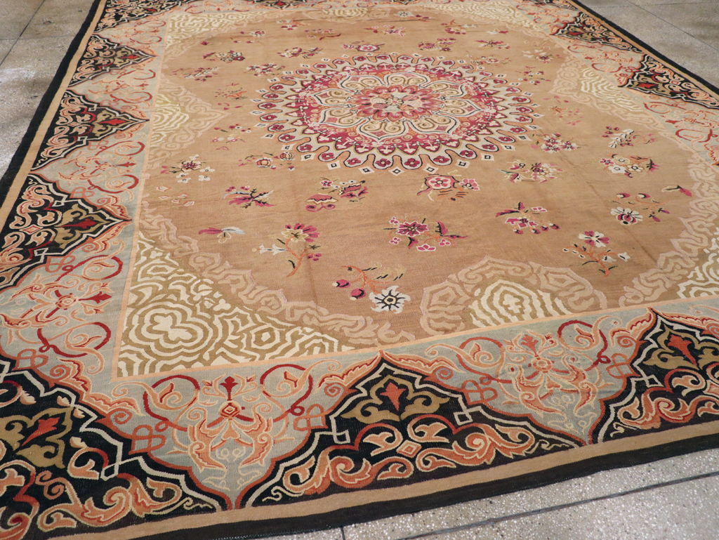 Antique French Aubusson Carpet, No.13841 - Staging
