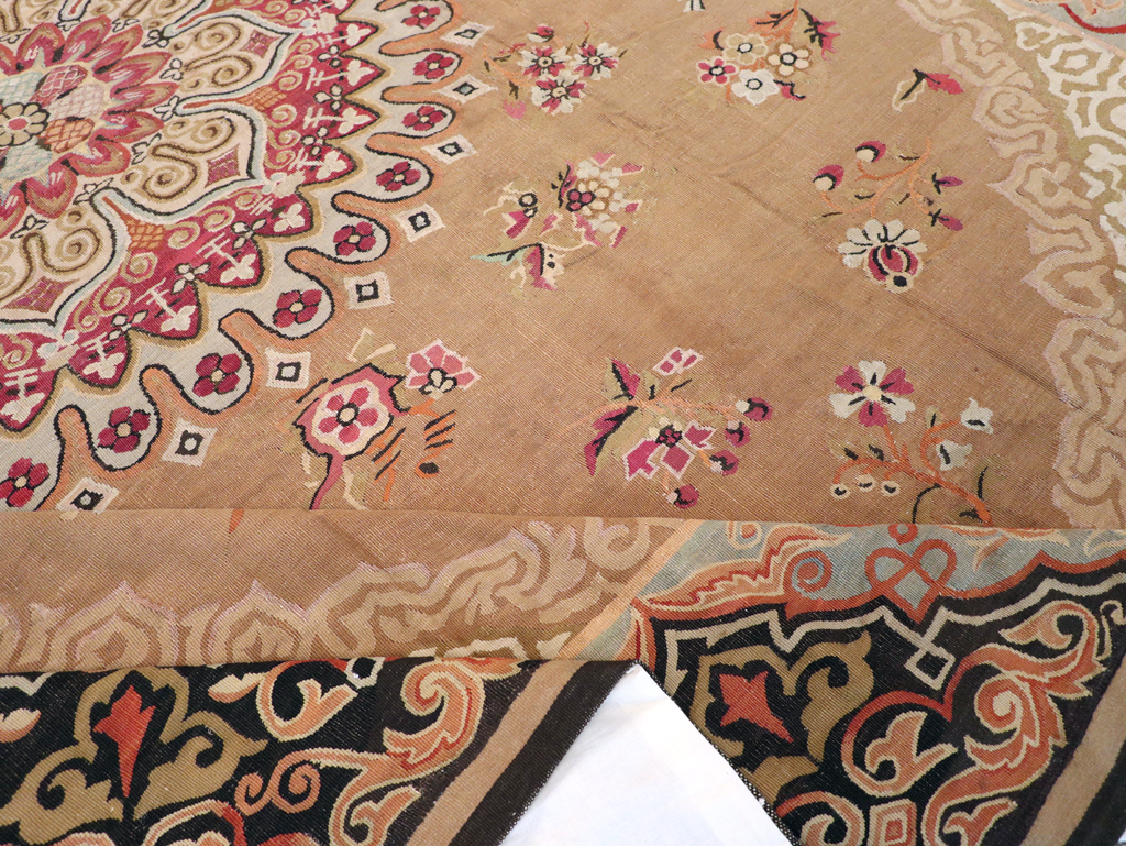 Antique French Aubusson Carpet, No.13841 - Staging